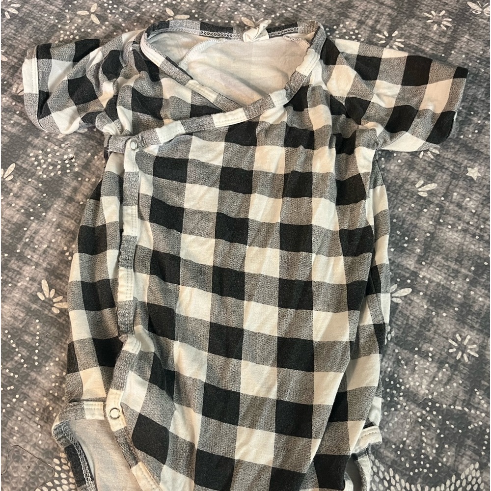 Kate Quinn Gingham Black and White bodysuit
